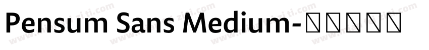 Pensum Sans Medium字体转换